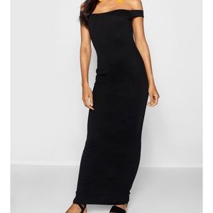 Boohoo Bardot Jersey Maxi Dress